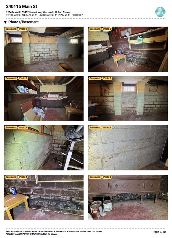 refi inspection basement report pics